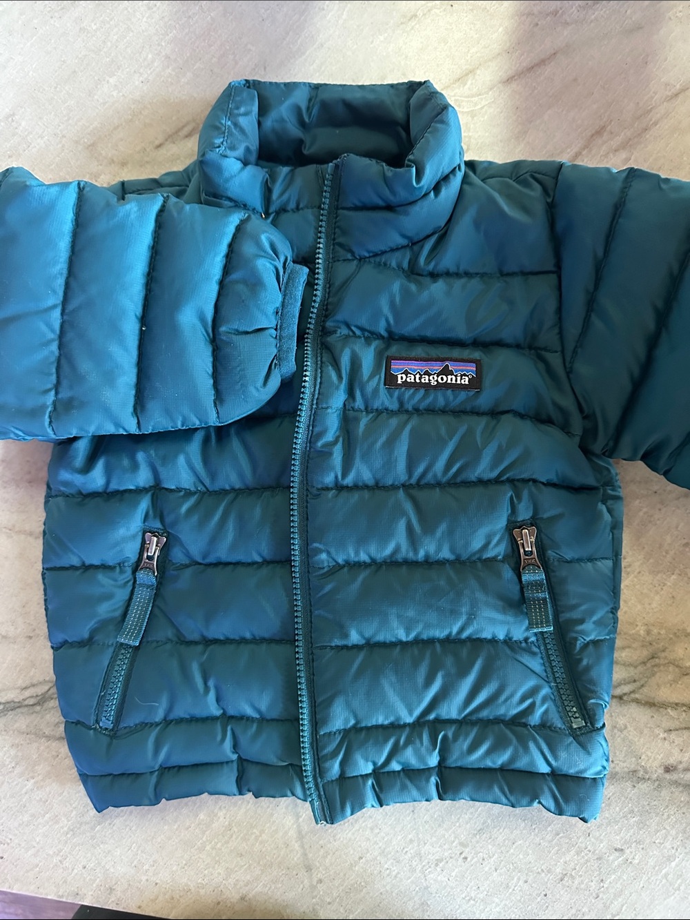 Patagonia Teal Down-Style Puffer Jacket